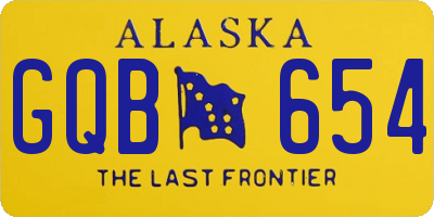 AK license plate GQB654