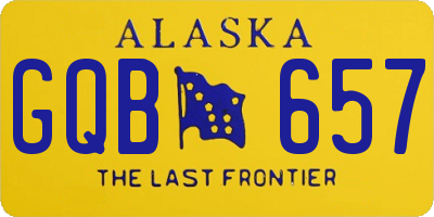 AK license plate GQB657