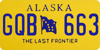 AK license plate GQB663