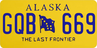 AK license plate GQB669