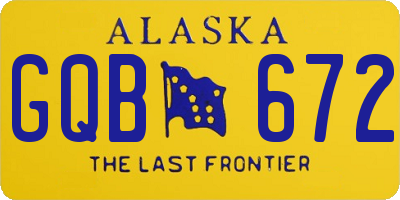 AK license plate GQB672