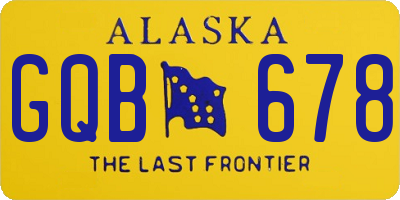 AK license plate GQB678
