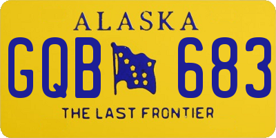 AK license plate GQB683