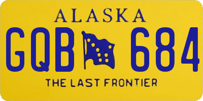 AK license plate GQB684