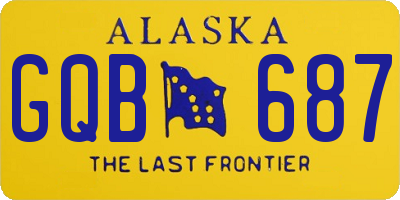 AK license plate GQB687