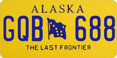 AK license plate GQB688