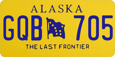 AK license plate GQB705