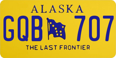 AK license plate GQB707