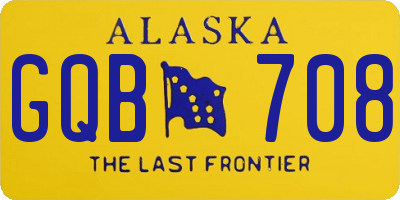 AK license plate GQB708