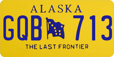 AK license plate GQB713
