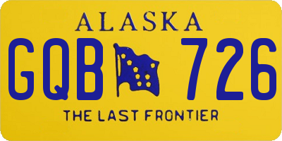 AK license plate GQB726