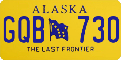 AK license plate GQB730