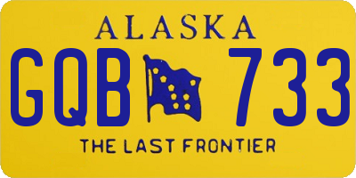 AK license plate GQB733