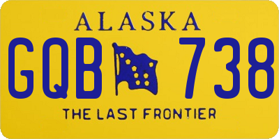 AK license plate GQB738