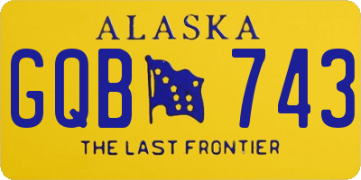 AK license plate GQB743