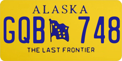 AK license plate GQB748