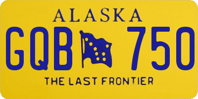 AK license plate GQB750
