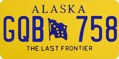 AK license plate GQB758