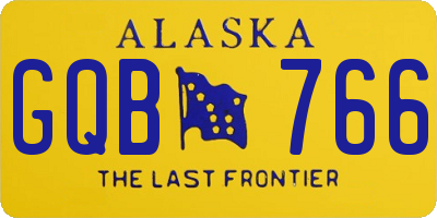 AK license plate GQB766
