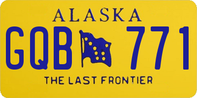 AK license plate GQB771