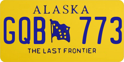 AK license plate GQB773