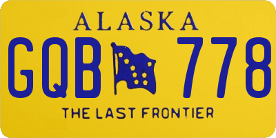 AK license plate GQB778