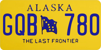 AK license plate GQB780