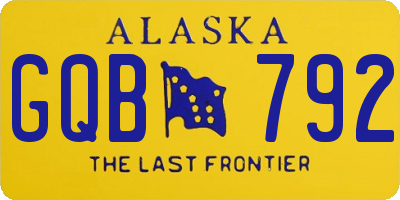 AK license plate GQB792