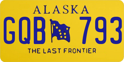 AK license plate GQB793