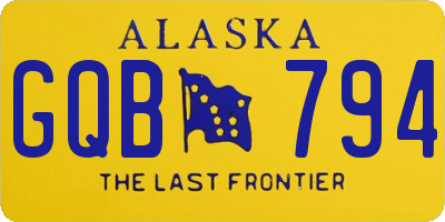 AK license plate GQB794