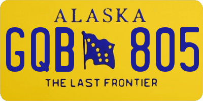 AK license plate GQB805