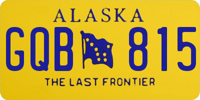 AK license plate GQB815