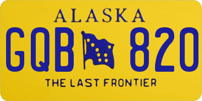 AK license plate GQB820