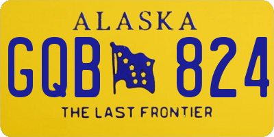 AK license plate GQB824