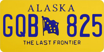 AK license plate GQB825