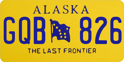 AK license plate GQB826