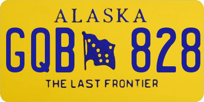 AK license plate GQB828