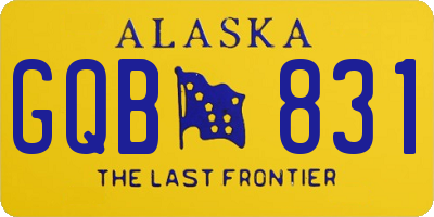 AK license plate GQB831