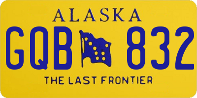 AK license plate GQB832