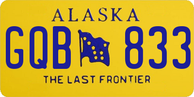 AK license plate GQB833