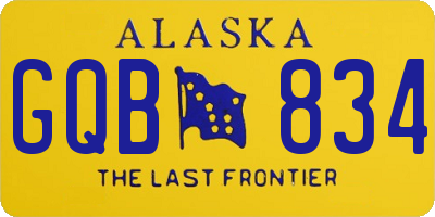 AK license plate GQB834