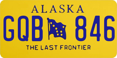 AK license plate GQB846