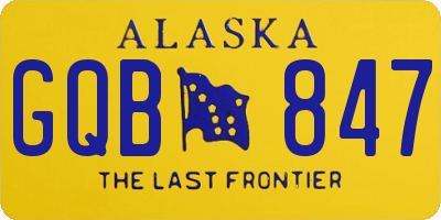 AK license plate GQB847