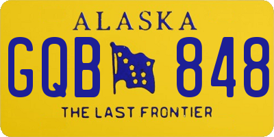 AK license plate GQB848