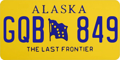 AK license plate GQB849