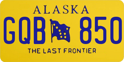 AK license plate GQB850