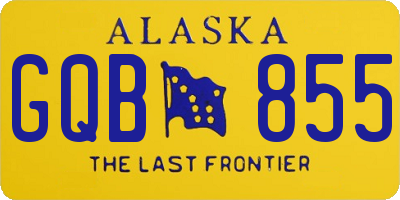 AK license plate GQB855