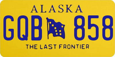 AK license plate GQB858