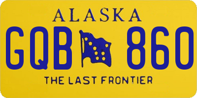 AK license plate GQB860