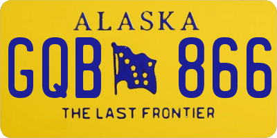 AK license plate GQB866